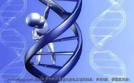 2025年贵州做试管婴儿的私立医院排名：共有5家，都是实力派！