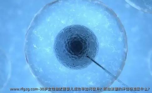 30岁女性做试管婴儿成功率如何提升？胚胎质量的评估标准是什么?